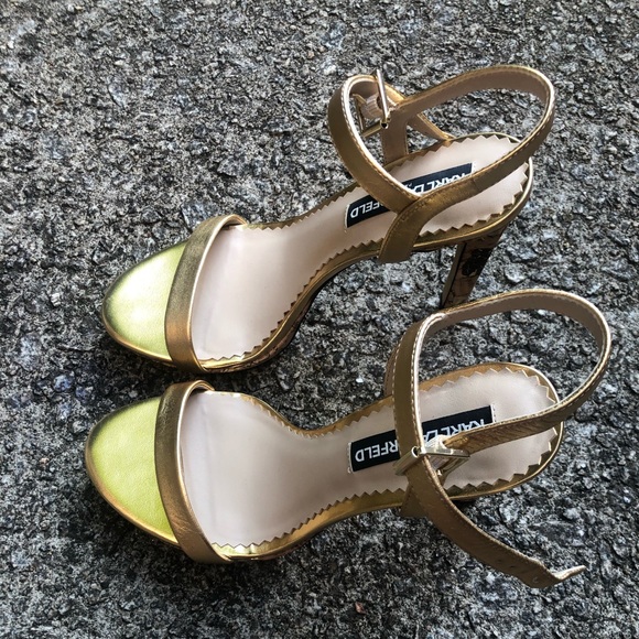 Karl Lagerfeld Paris High Heel Pumps Gold - Picture 4 of 7